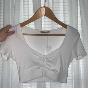 Zara Cropped Flattering Waist Sexy Top